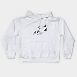 Gray Abstract Kids Hoodie